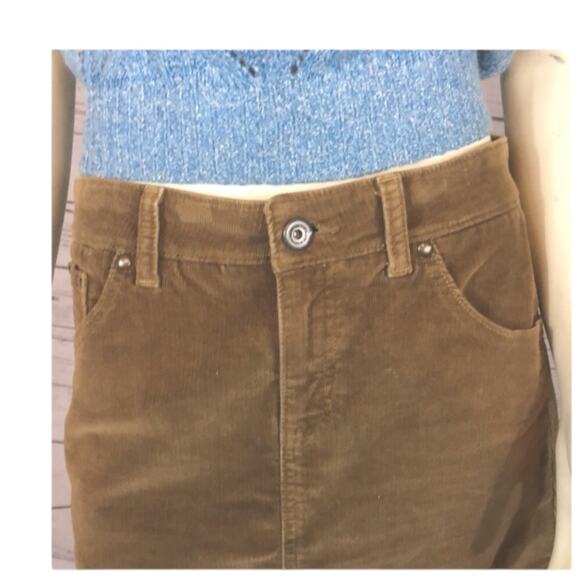 Gap jeans stretch Brown Corduroy Mini skirt size 6 - Picture 4 of 9